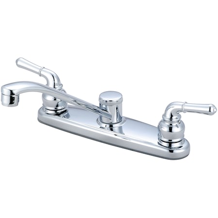 Olympia Faucets Two Handle Kitchen Faucet, NPSM, Standard, Polished Chrome, Weight: 3.2 K-5160